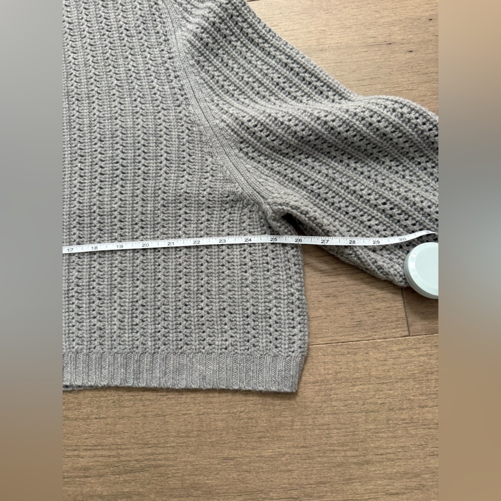Madewell 100% Wool Mock Neck Sweater – Boxy Fit, Gray, Size L - Picture 6 of 7